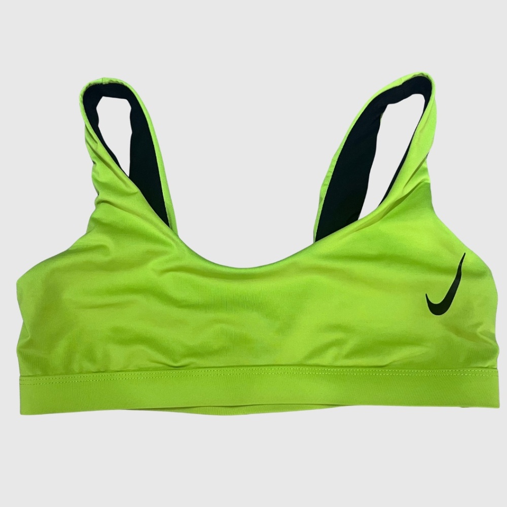 Nike Women's Small Neon Green Scoop Neck Cross Back Bikini Top